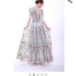 Embroidery long dress
